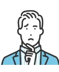 不安げな男性のイラスト